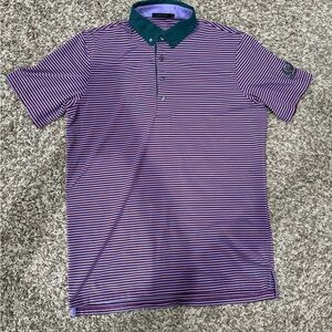Greyson Sz Medium Striped Polo Shirt